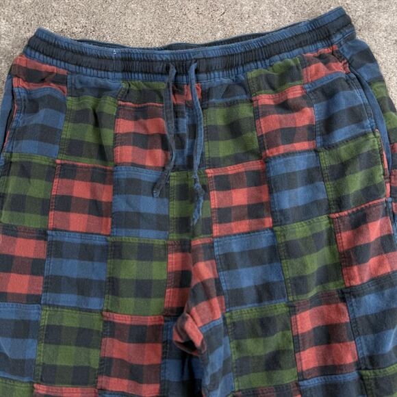 L.L. Bean Patchwork Plaid Pants Multicolor Drawstring Sleepwear Loungewear Cabin - Picture 2 of 4